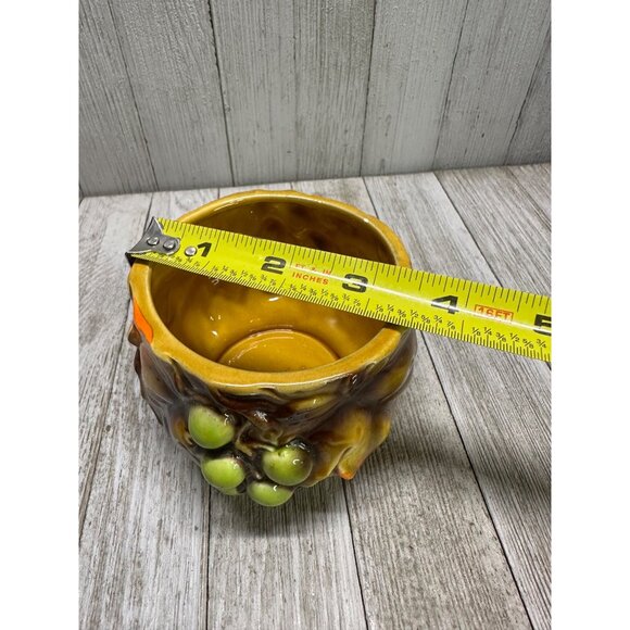 Vtg Nasco Swirling Leaves Grapes Tea Pot & Creamer Sugar Set MCM Japan 8", 4.5" - Picture 10 of 10